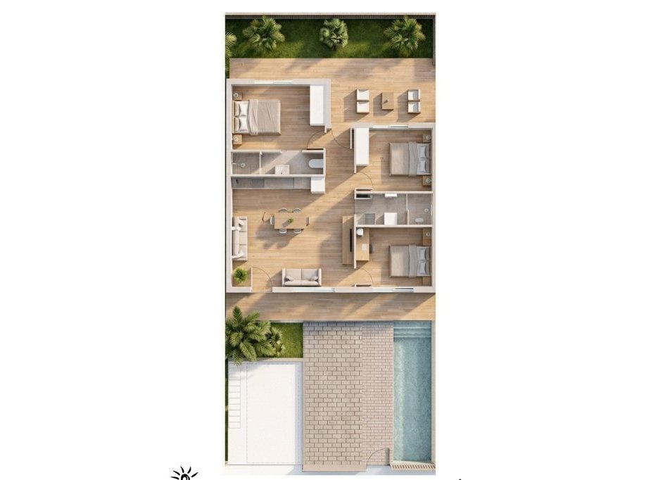 New Build - Bungalow -
Pilar de la Horadada - parques de Andromeda