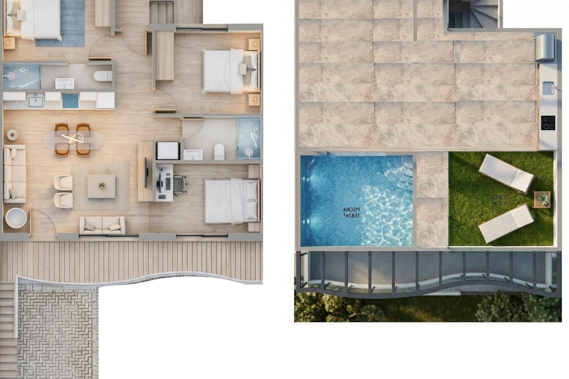 Nowy budynek - Bungalowy -
Pilar de la Horadada - parques de Andromeda