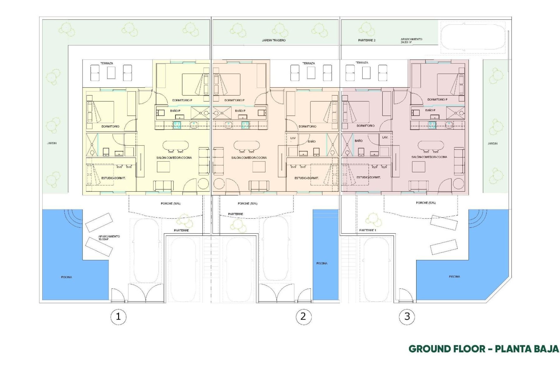 Nowy budynek - Bungalowy -
Pilar de la Horadada - parques de Andromeda