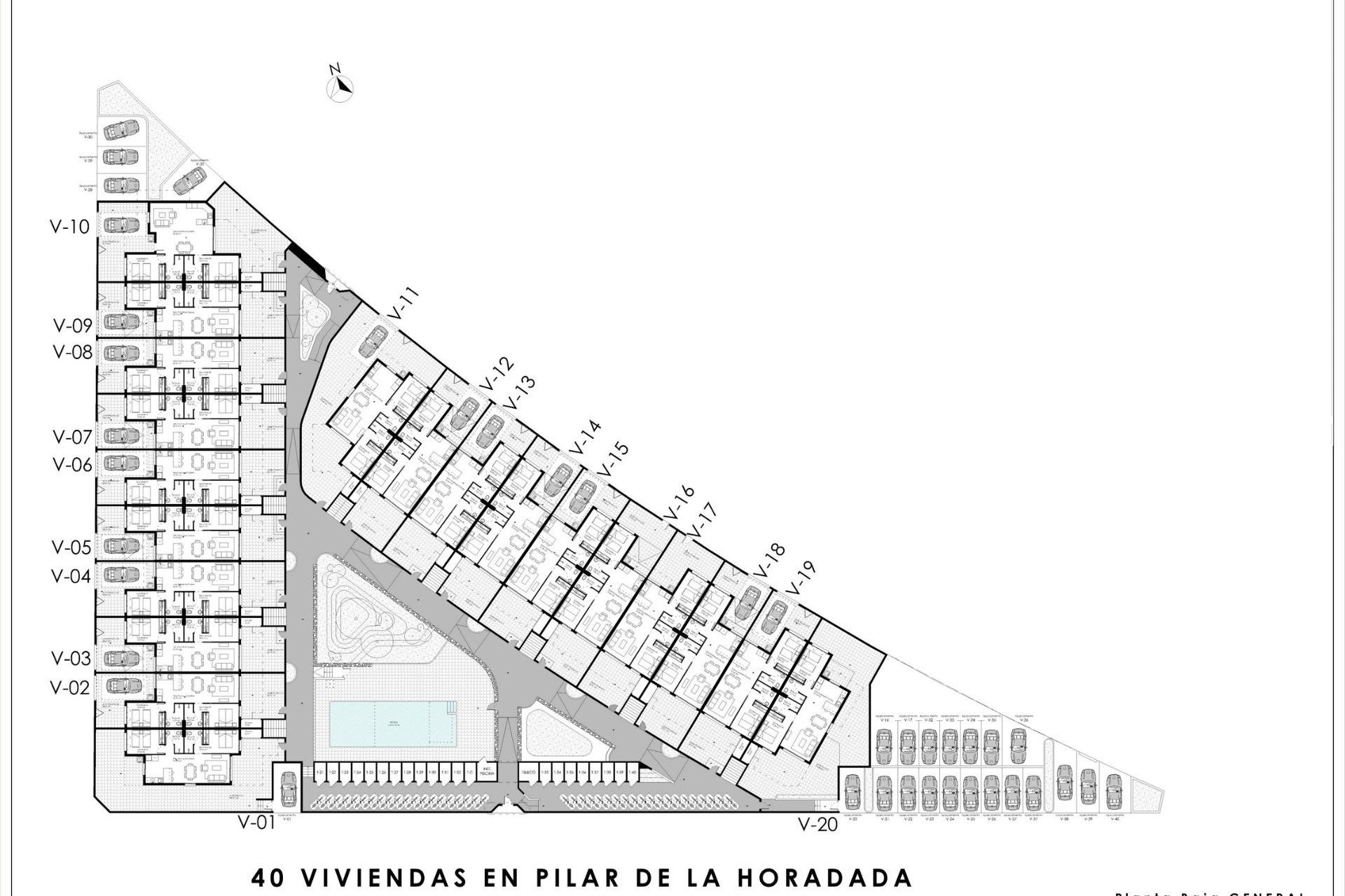 Nowy budynek - Bungalowy -
Pilar de la Horadada - pueblo