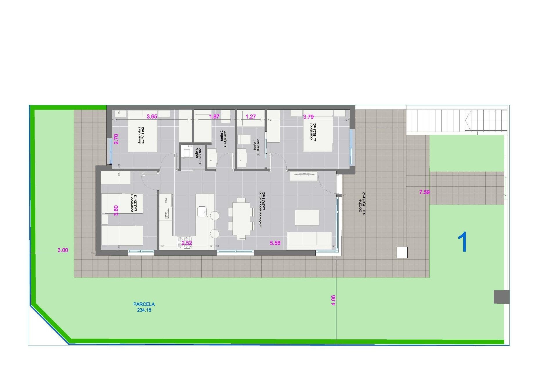 Nowy budynek - Bungalowy -
Pilar de la Horadada - pueblo