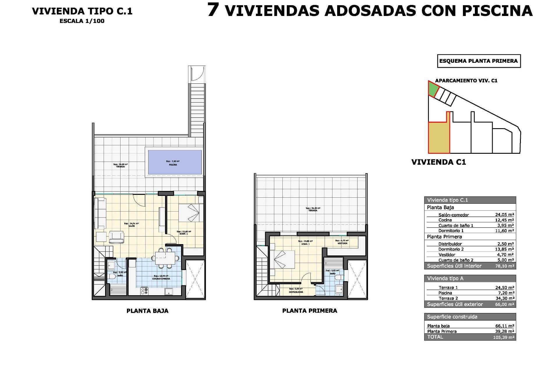 Nowy budynek - Bungalowy -
Pilar de la Horadada - pueblo