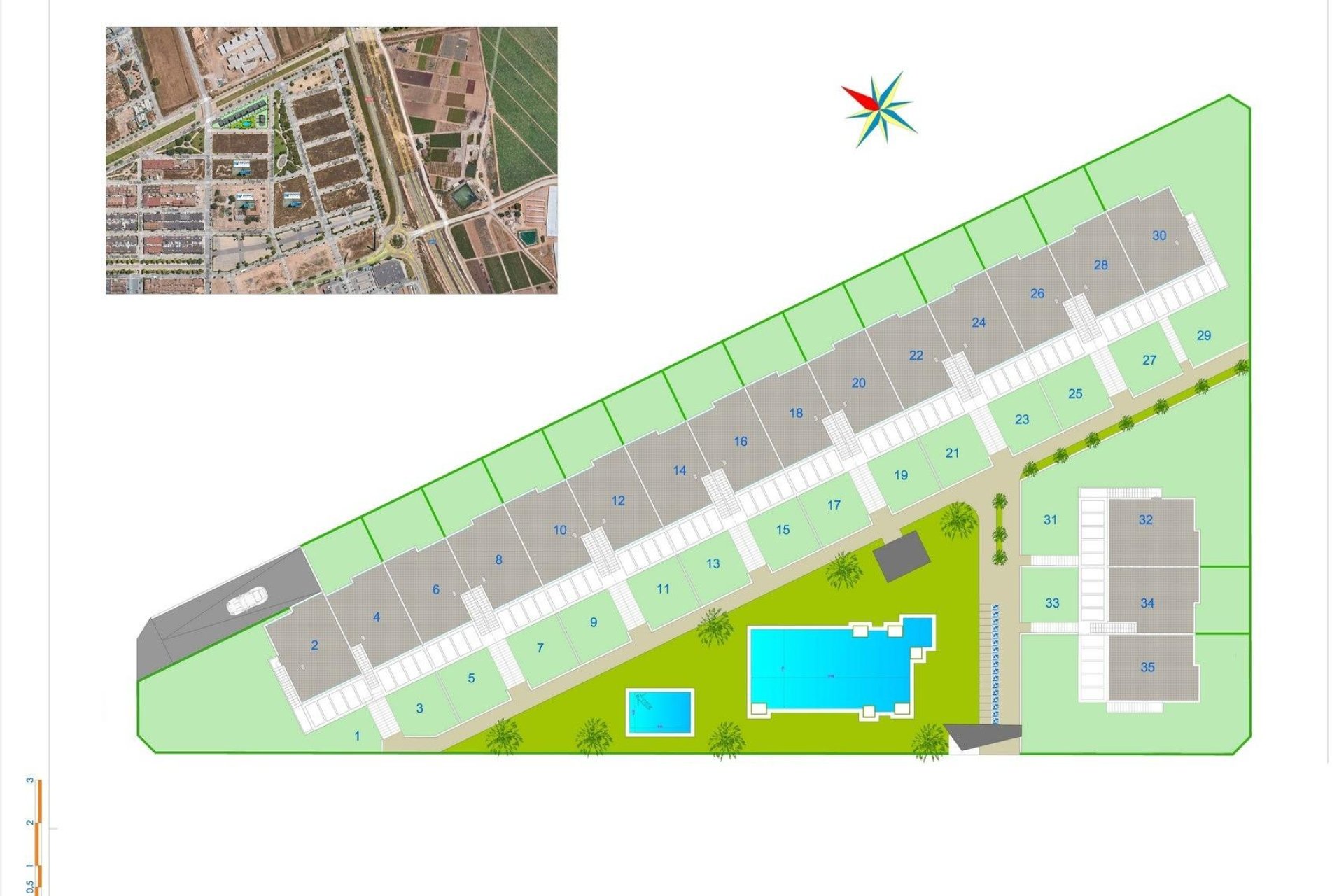 Nowy budynek - Bungalowy -
Pilar de la Horadada - pueblo