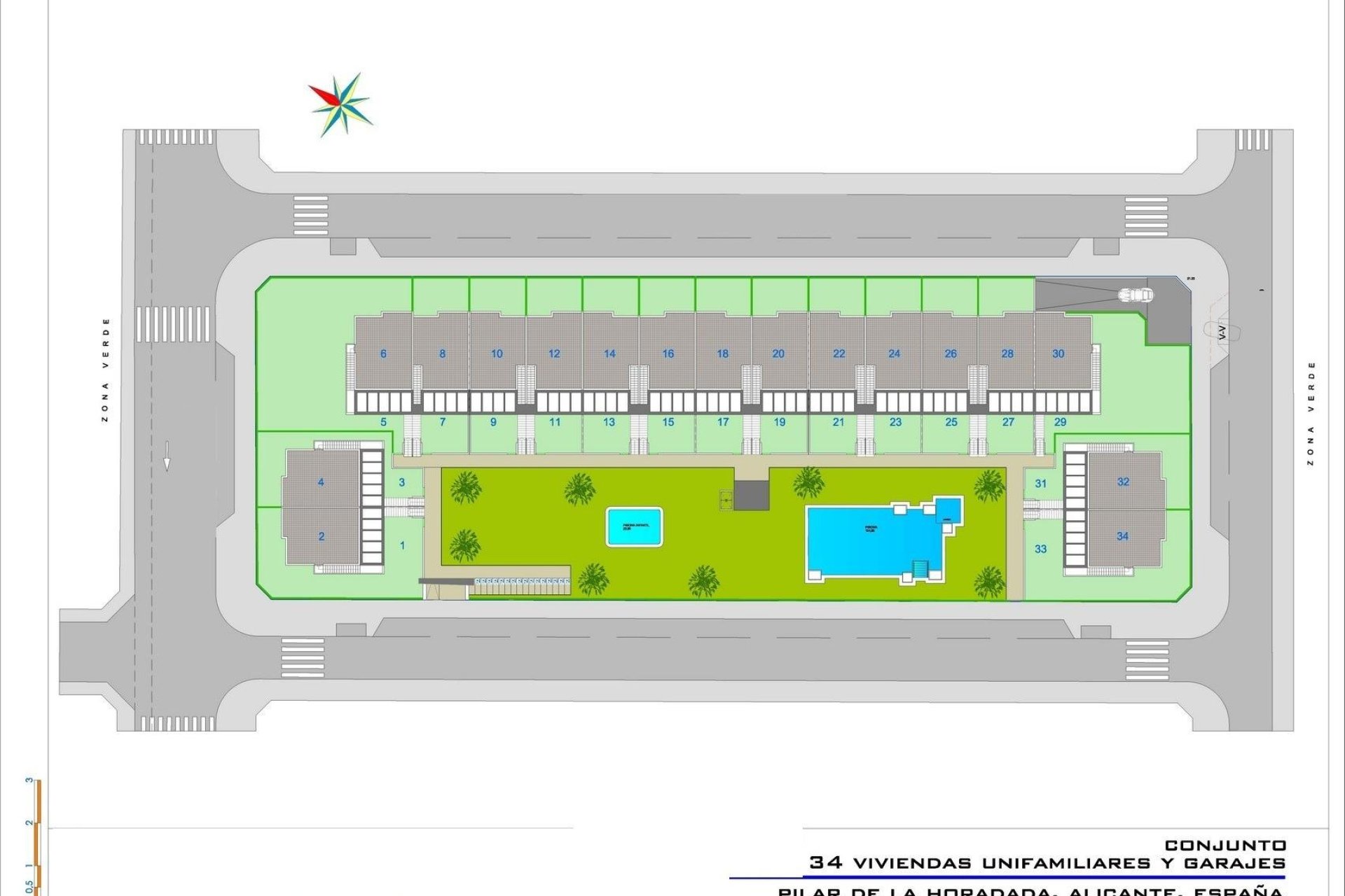 Nowy budynek - Bungalowy -
Pilar de la Horadada - pueblo