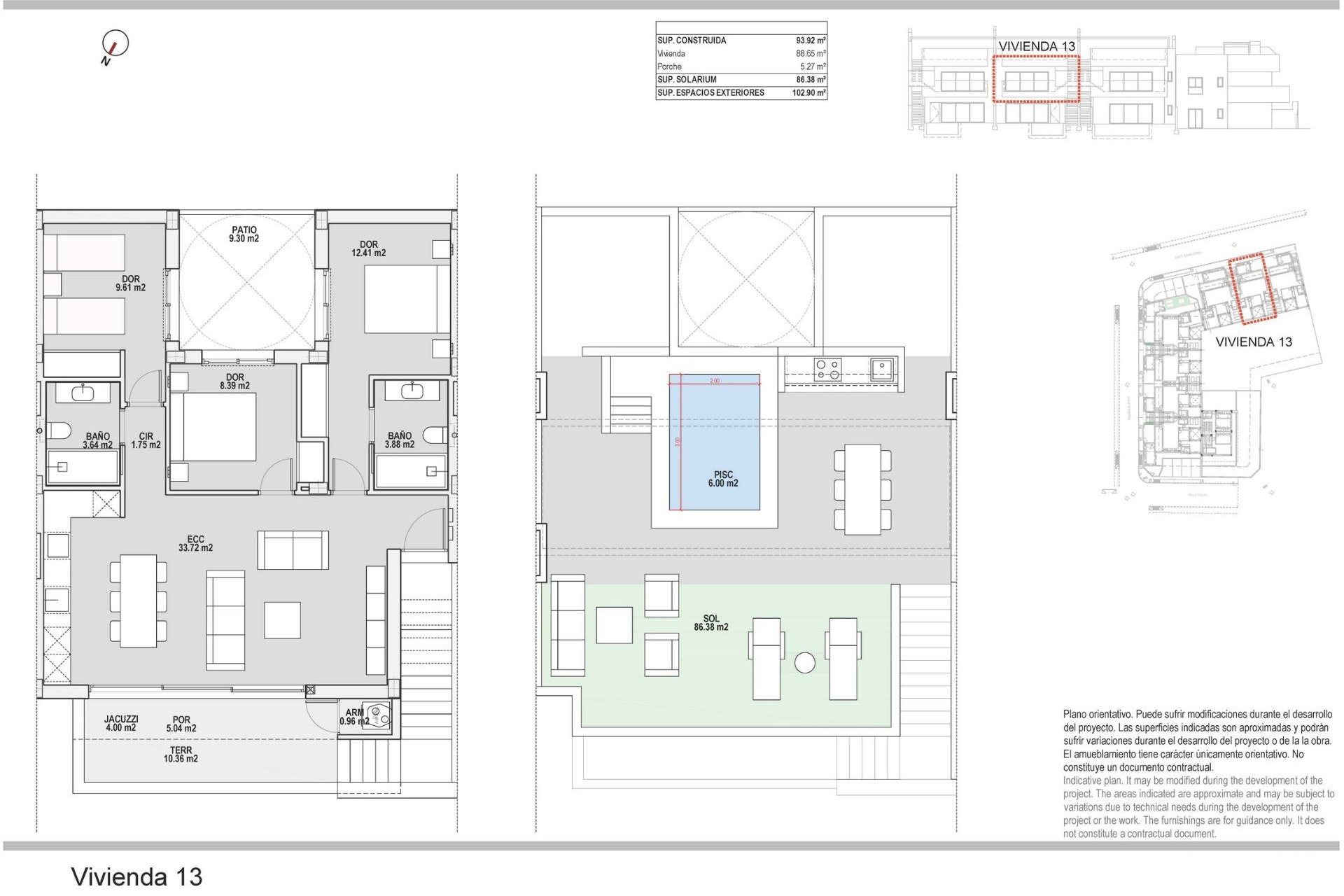 Nowy budynek - Bungalowy -
Pilar de la Horadada - pueblo