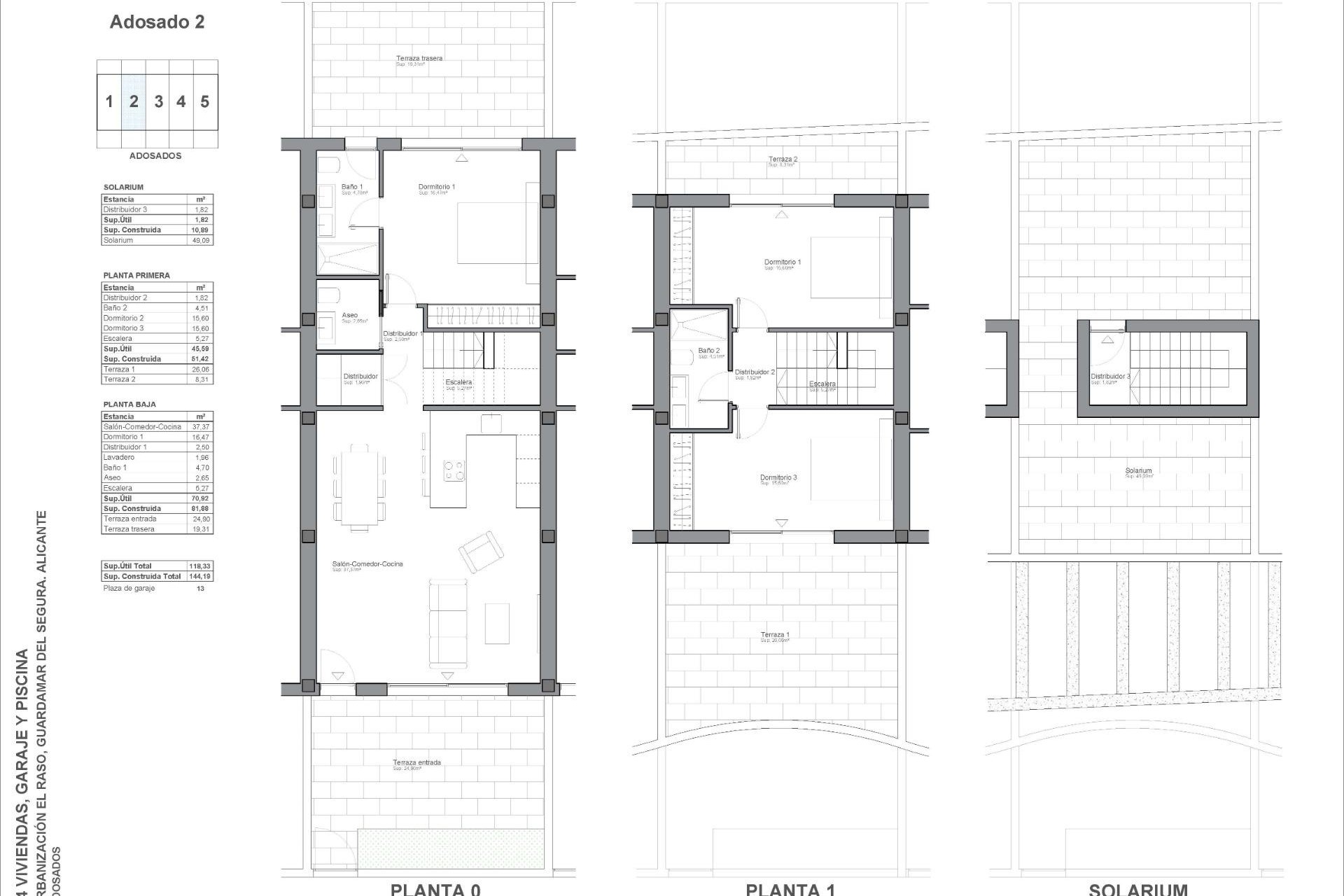 Nowy budynek - Town House -
Guardamar del Segura - El Raso