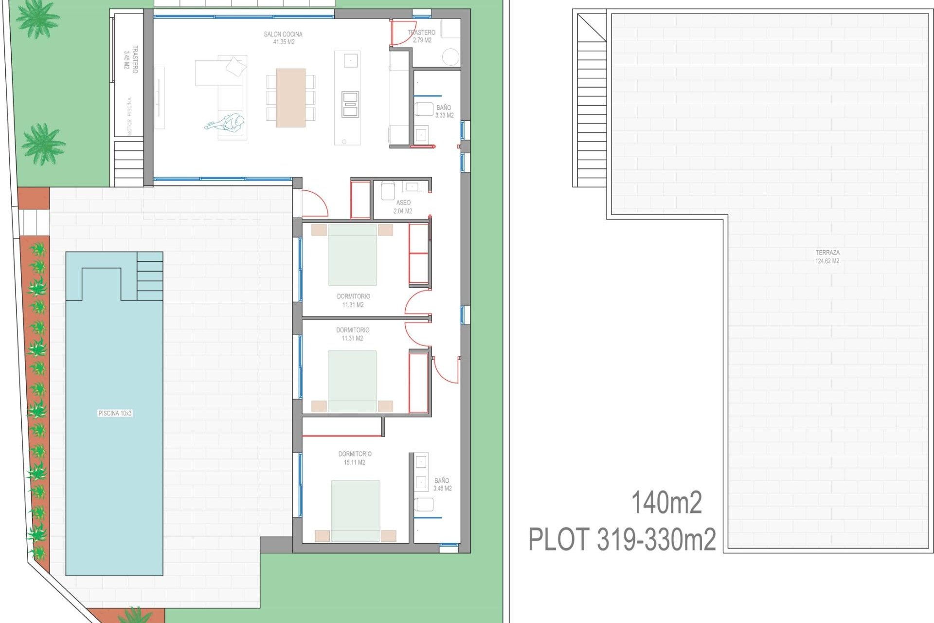Nowy budynek - Villa -
San Javier - Parque del doce