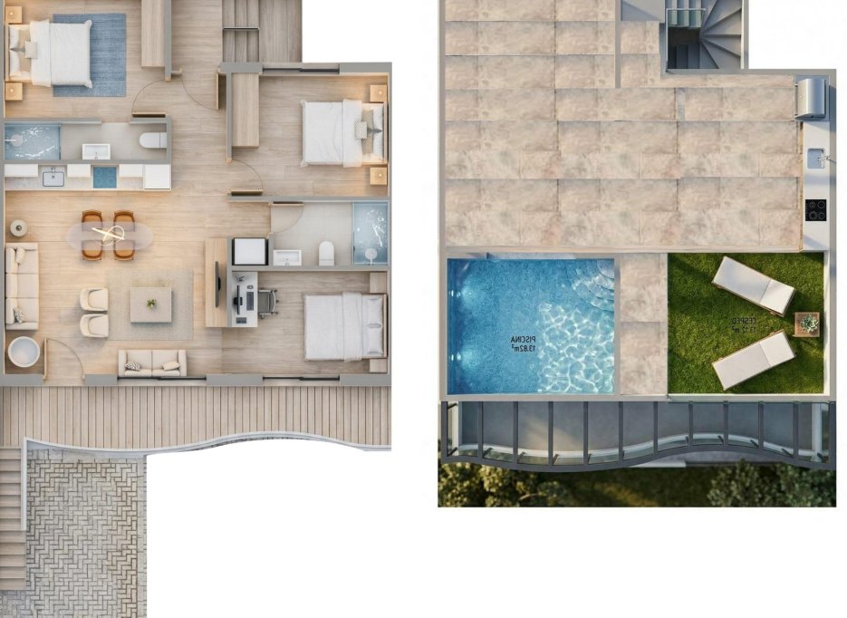 Obra nueva - Bungalow -
Pilar de la Horadada - parques de Andromeda