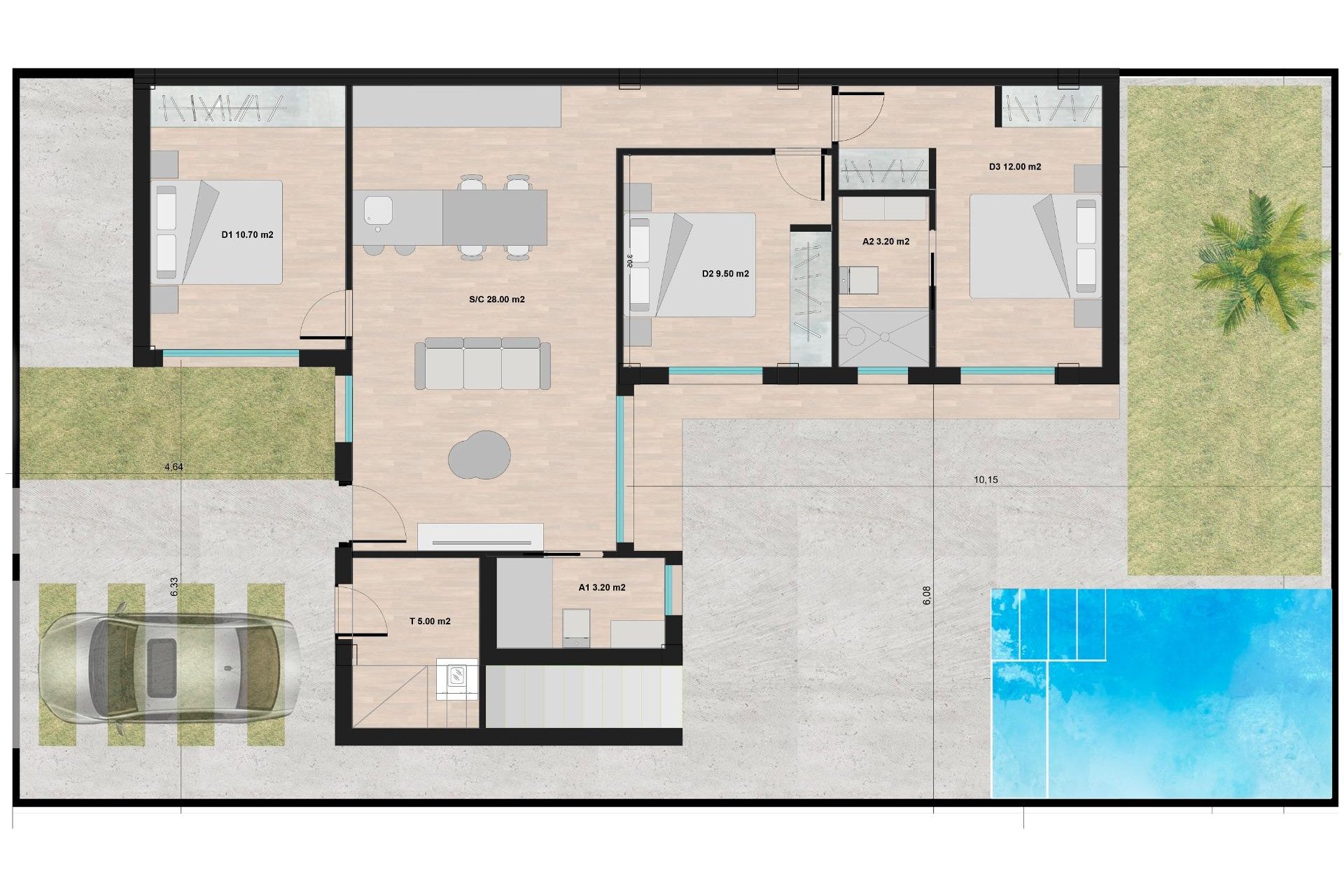 Obra nueva - Villa -
Torre Pacheco - Roldán